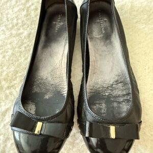 Cole Haan Black Flats with Gold Accent